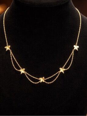 Kendra Scott Gold Floral Double-Chain Necklace